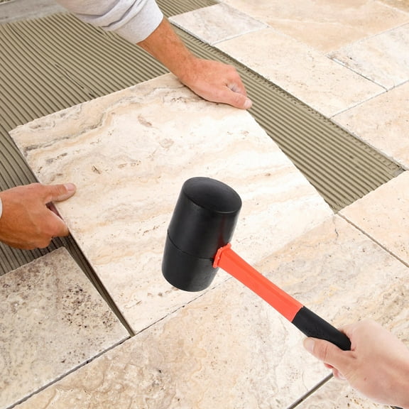 LOLIPPYY Fiber Handle Rubber Hammer 1Pc for Flooring Installation, Crafts, and Home Use Tool