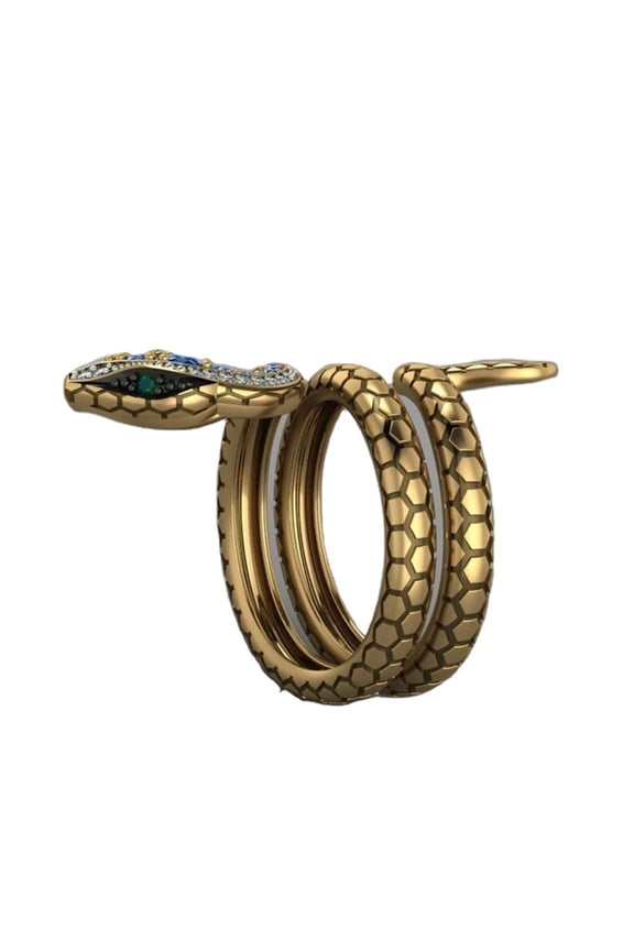 1Pc Fine Workmanship Copper Snake Finger Ring Chic Accessory for All Occasions