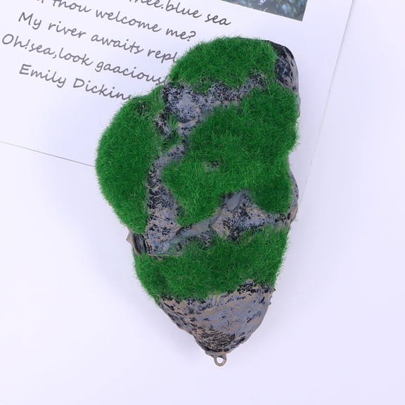 LOLIPPYY 1Pc Floating Green Artificial Stone for Fish Tank Aquarium Decoration