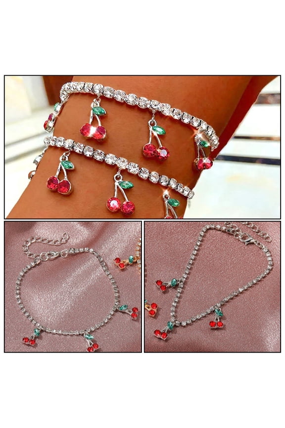1Pc Fruit Pendant Ankle Chain White Foot Chain Decor Ideal for Beach Party and Dancing
