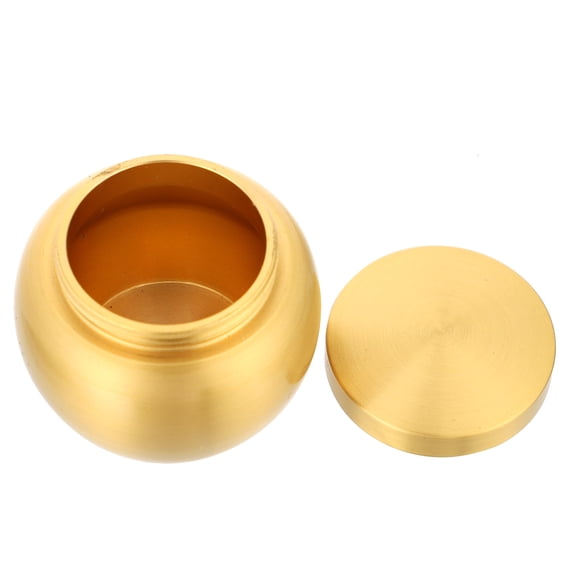 LOLIPPYY 1Pc Golden Copper Tea Canister Sealed Jar Multi Function Storage Tank for Dried Fruit and Tea