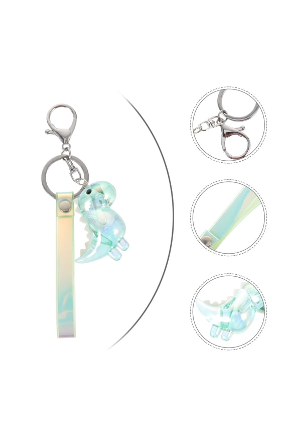 1Pc Green Acrylic Dinosaur Key Pendant Bag Decoration Fashion Accessory