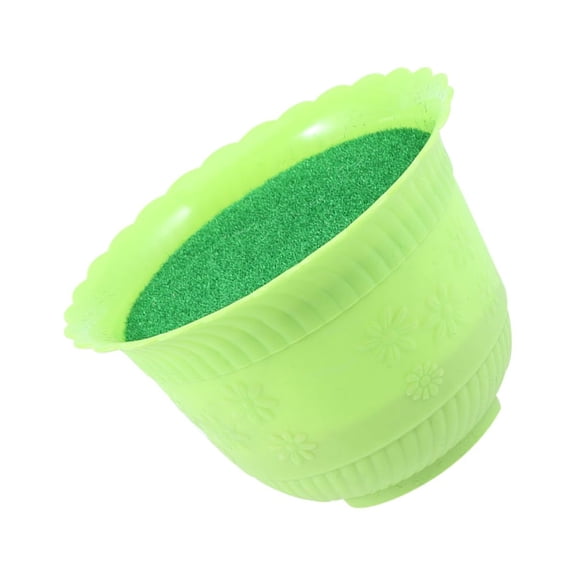 LOLIPPYY 1Pc Green Flower Mud with Simulation Turf for Flower Arrangements and Home Decor