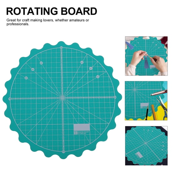LOLIPPYY 1Pc Green Rotary Cutting Mat Self Healing Fabric Turntable for Home Use