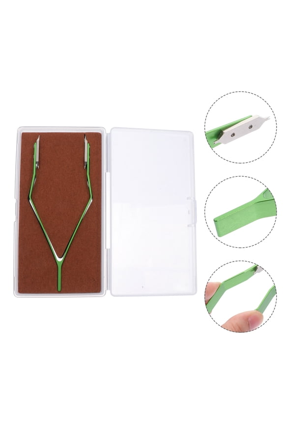1Pc Green Watch Repairing Clamp Y-Type Plier for Efficient Watchband Adjustment