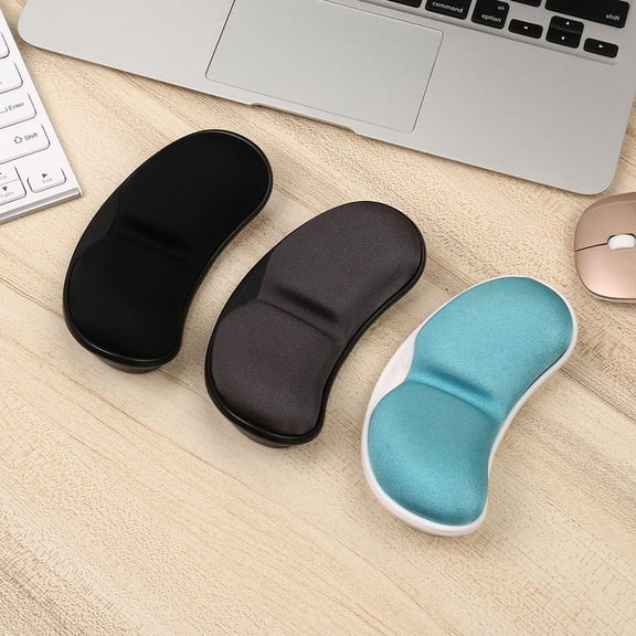 LOLIPPYY Grey Memory Foam Wrist Support Pad for Office Desk, Ergonomic Hand Rest Cushion for Comfortable Computer Work