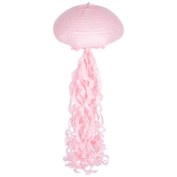 LOLIPPYY 1Pc Handmade Pink Jellyfish Paper Lantern DIY Shaped Party Decoration Foldable