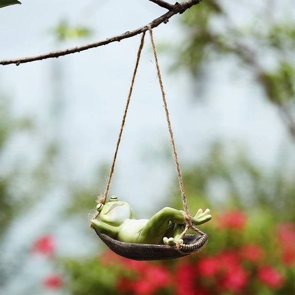LOLIPPYY 1Pc Hanging Frogs Ornament Unique Resin Garden Frogs Pendant Multi Color Outdoor Decor