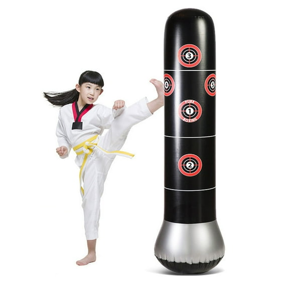 LOLIPPYY Inflatable Boxing Column Sandbag Fitness Tool, 1Pc, Assorted Colors for Home Exercise and Training