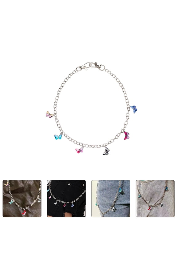1Pc Jeans Chain Wear Resistant Durable Waist Chain for Stylish Pants Accessory