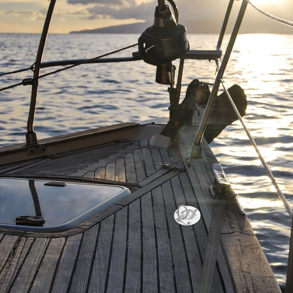 LOLIPPYY 1Pc Kayak Deck Grip Silver Stainless Steel Handle for Kayaks Canoes and Boats