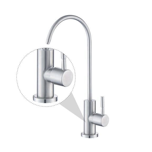 LOLIPPYY 1Pc Kitchen Water Tap Plated Silver Stainless Steel Suitable for Low to High Water Pressure