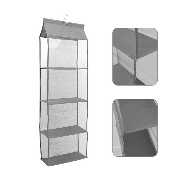 LOLIPPYY 1Pc Lightweight Light Grey Hanging Storage Holder with Clear View and Strong Load Bearing