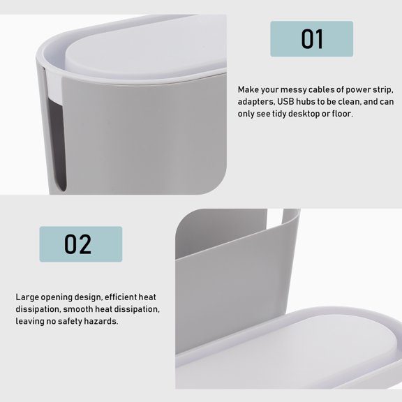 LOLIPPYY 1Pc Lightweight Wire Organizer for Power Strip and USB Hub Cable Management