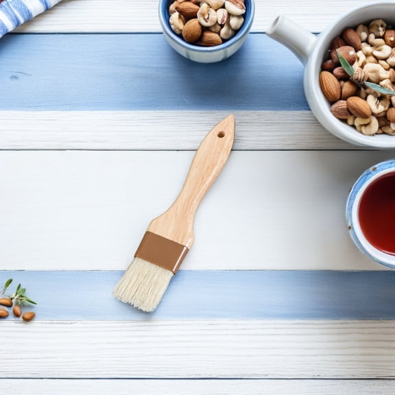 LOLIPPYY Handle Wool Brush for Baking and BBQ Oven Use, 1Pc Light Yellow, Kitchen Cleaning Tool