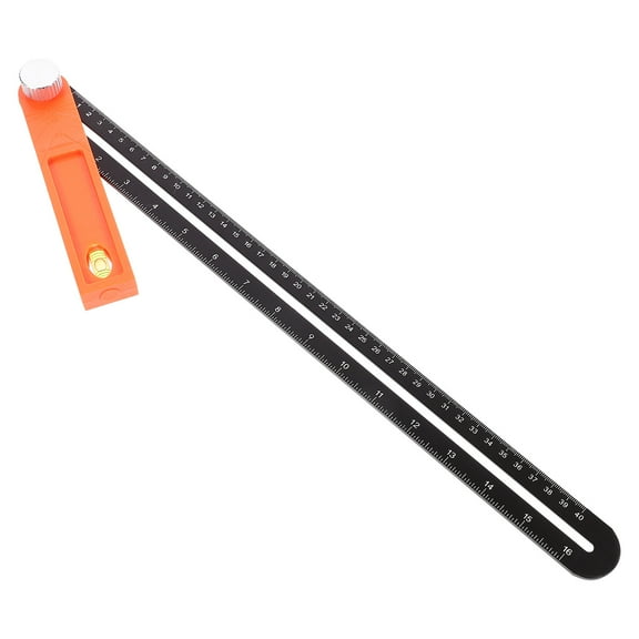 LOLIPPYY 1Pc Machinist Square Ruler Black with Clear Scale for Precision Woodworking and Engineering Measurements