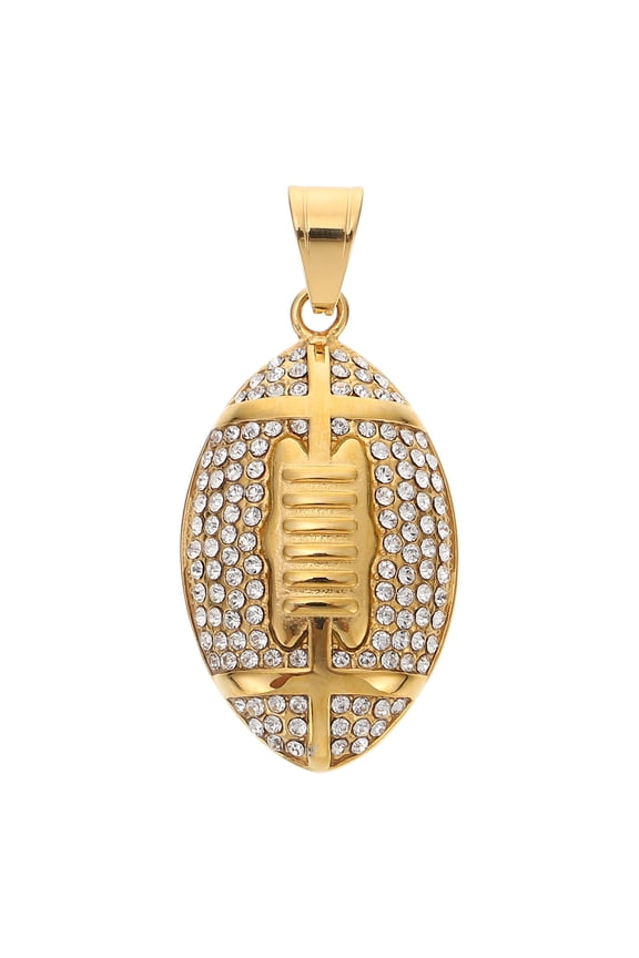 1Pc Men Rugby Pendant Necklace DIY Adornment Lightweight Titanium Steel Jewelry