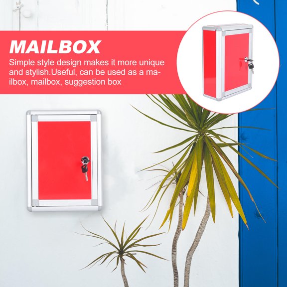 LOLIPPYY 1Pc Metal Letter Box Assorted Colors Practical Suggestion Box for Office Settings