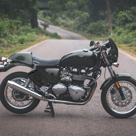 LOLIPPYY 1Pc Motorcycle Side Bag in Black PU with Bottle Holder Ideal for Storage on Motorcycles