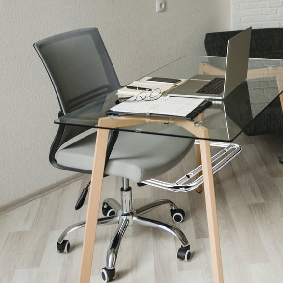 LOLIPPYY Office Desk Footrest 1Pc Stainless Steel Leg Rest Rack for Comfortable Ergonomic Support