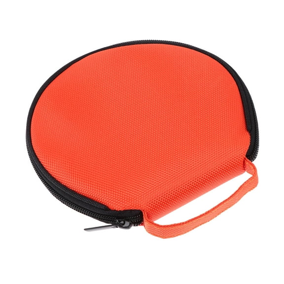 LOLIPPYY Orange DVD Storage Wallet with Zipper Closure, Large Capacity Disc Protector Case for DVDs and CDs