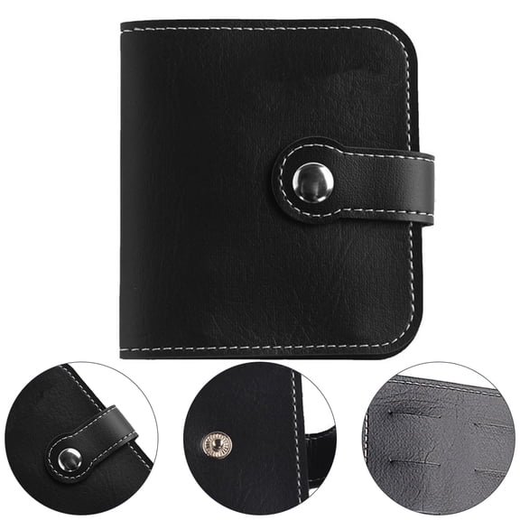 LOLIPPYY 1Pc PU Ukulele Pick Bag Clamshell Case Holds 16 Picks for Musical Instruments