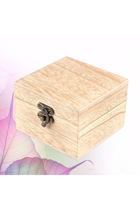 1Pc Paulownia Wood Watch Case Light Brown Storage Box for Business Trip and Display
