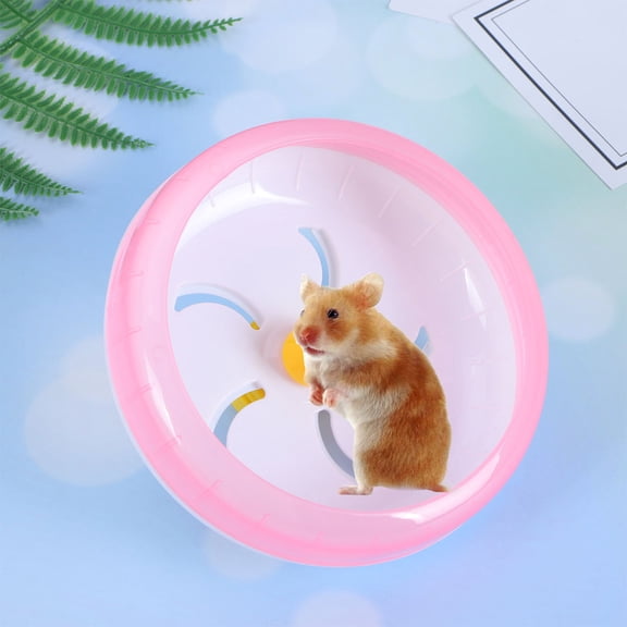 LOLIPPYY 1Pc Pink Pet Exercise Wheel with Silent Non Slip Design for Small Animals and Rats in Various Cages