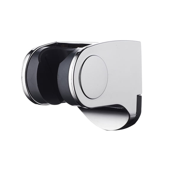 LOLIPPYY 1Pc Plated Silver Shower Bracket with Suction Base for Versatile Bathroom Placement