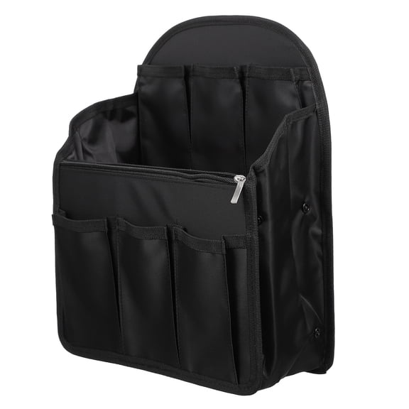 LOLIPPYY 1Pc Portable Black Nylon Backpack Organizer Insert Storage Container for Travel and Home