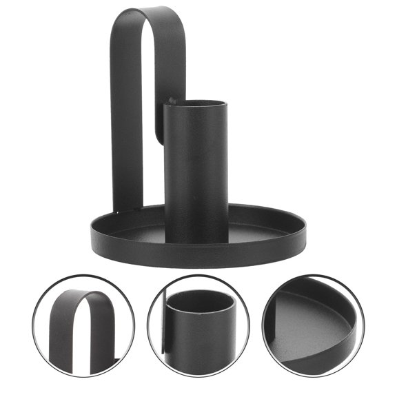 LOLIPPYY 1Pc Premium Iron Candlestick with Creative Geometric Shape for Stylish Home Decor