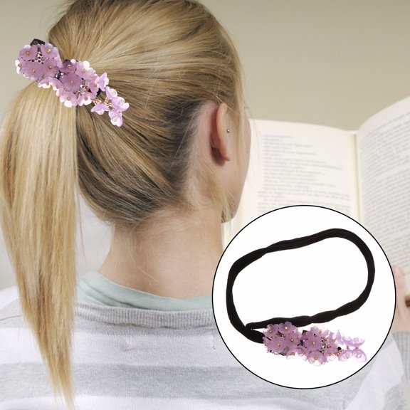 LOLIPPYY 1Pc Purple Hair Bun Sponge Holder Hair Design Tool for Daily Dressing Up