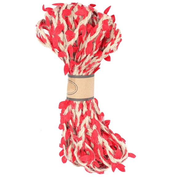 LOLIPPYY 1Pc Red Burlap Ribbon Roll Jute Lace for Craft Wrapping Wedding Decorations