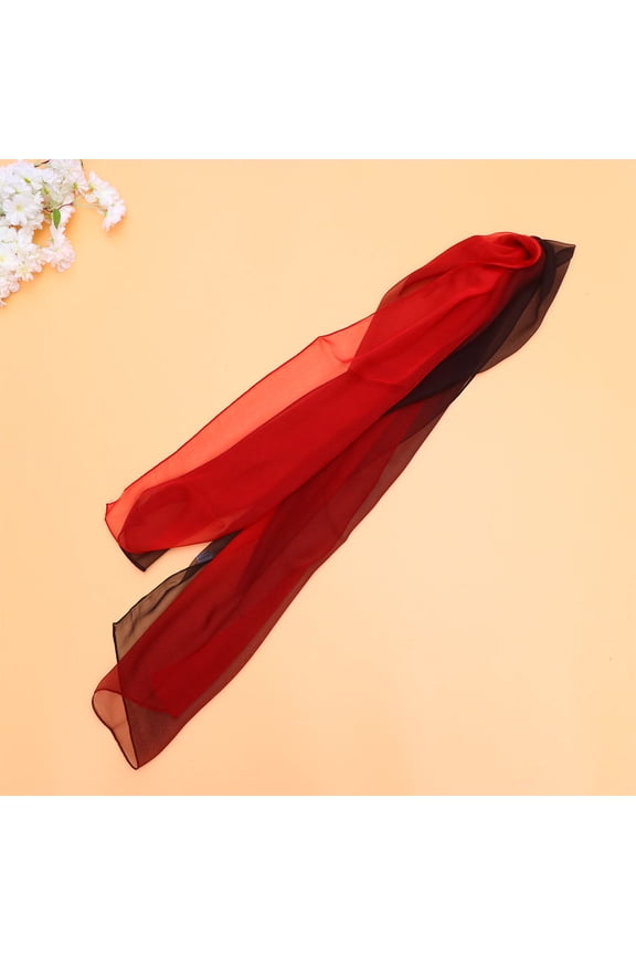 1Pc Red Gradient Scarf Lightweight Comfortable Muffler