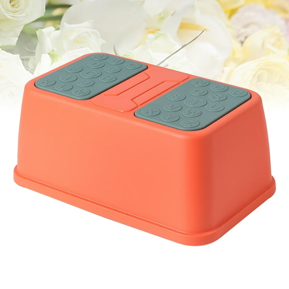 LOLIPPYY 1Pc Red Plastic Step Stool Non Slip Footstool for Home Use and Skill Development