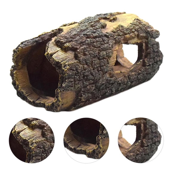 LOLIPPYY 1Pc Resin Fish Tank Structure Decor Tree Trunk Shape for Aquarium Underwater Scenery