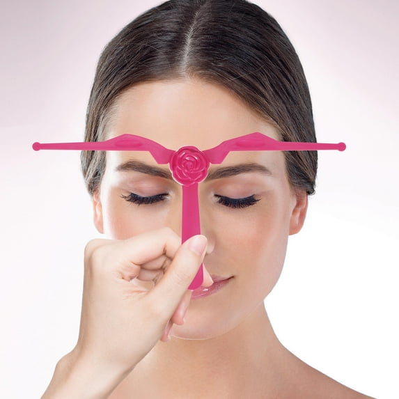 LOLIPPYY 1Pc Reusable Rosy Eyebrow Stencil Kit Handheld Design for Easy Eyebrow Makeup Application