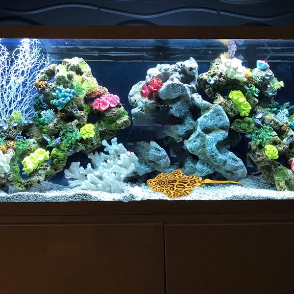 LOLIPPYY 1Pc Silicone Artificial Aquarium Fish Yellow Glow in Dark Fish Tank Ornament