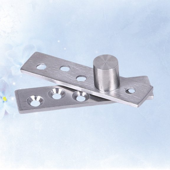 LOLIPPYY 1Pc Plated Silver Furniture Hinge Stainless Steel 360 Degree Rotating Pivot Suitable for Screens
