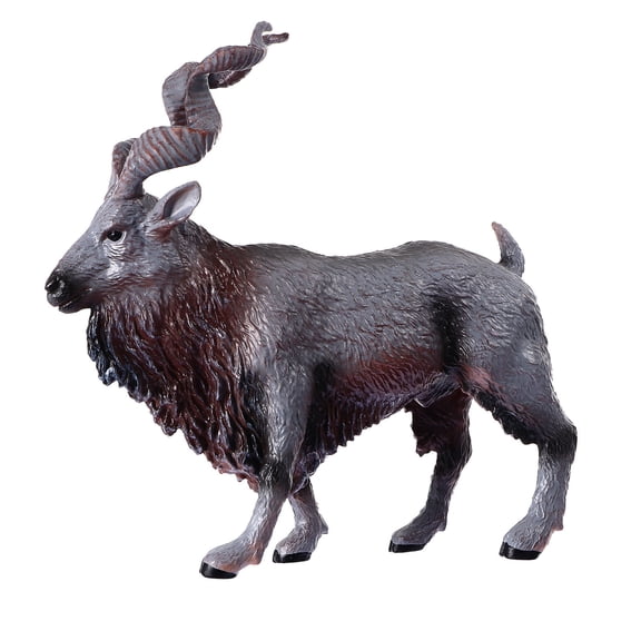 LOLIPPYY 1Pc Simulation Goat Model Grey PVC Desktop Ornament for Indoor Outdoor Use
