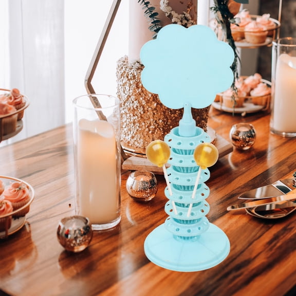 LOLIPPYY 1Pc Sky Blue Lollipop Display Holder Porous Candy Rack for Events