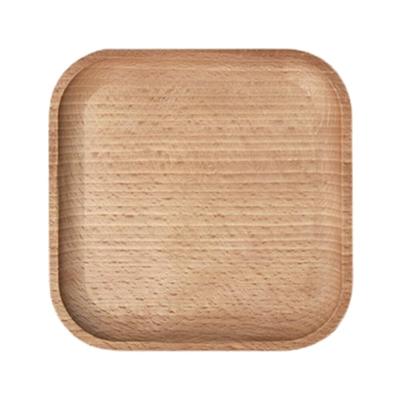 LOLIPPYY 1Pc Small Appetizer Plate Wooden Serving Plate Candy Photo Prop