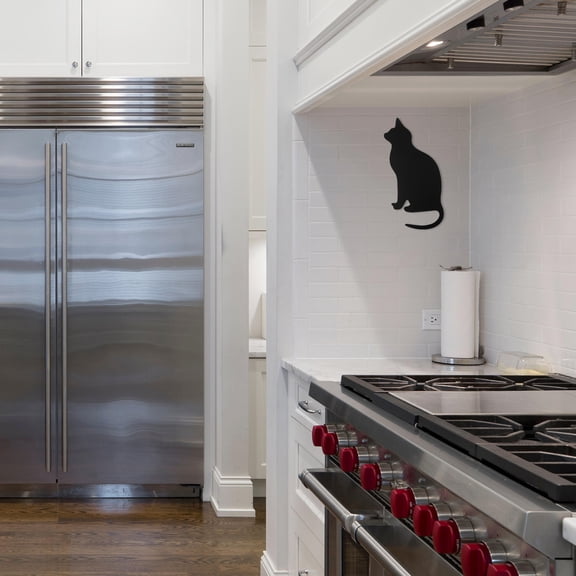 LOLIPPYY 1Pc Sound Control LED Cat Lamp Black Wall Light with Voice Sensor for Night Lighting