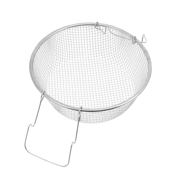 LOLIPPYY 1Pc Stainless Steel Frying Basket with Ergonomic Handle for Kitchen Use and French Fries