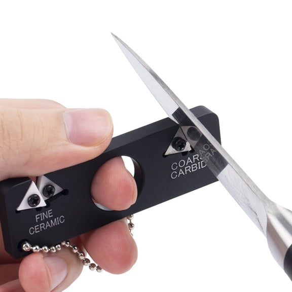 LOLIPPYY Portable Compact Sharpener in Black - Easy to Carry, Perfect for Home and Kitchen Use, 1 Piece
