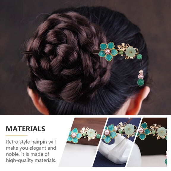 LOLIPPYY 1Pc Traditional Style Hanfu Hair Chopstick Elegant Multi Color Decorative Hair Stick