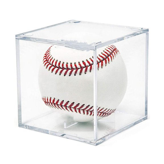 LOLIPPYY 1Pc Transparent Storage Box Acrylic Baseball Holder Softball Case for Display