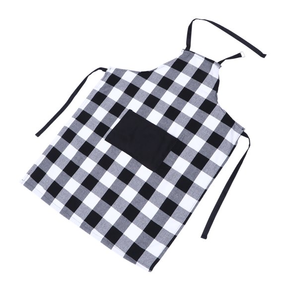 LOLIPPYY 1Pc Unisex Kitchen Apron Cotton with Classic Grid Pattern and Material