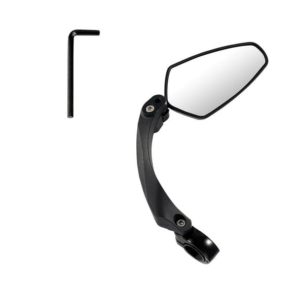 LOLIPPYY Universal Bike Handlebar Mirror 1 Piece Black Outdoor Rearview Safety Accessory for Cycling and Commuting