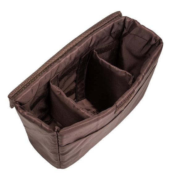 LOLIPPYY Waterproof DSLR Camera Liner Pouch with Extra Pockets Nylon Coffee